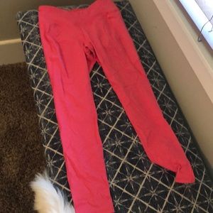 Pink yoga pants